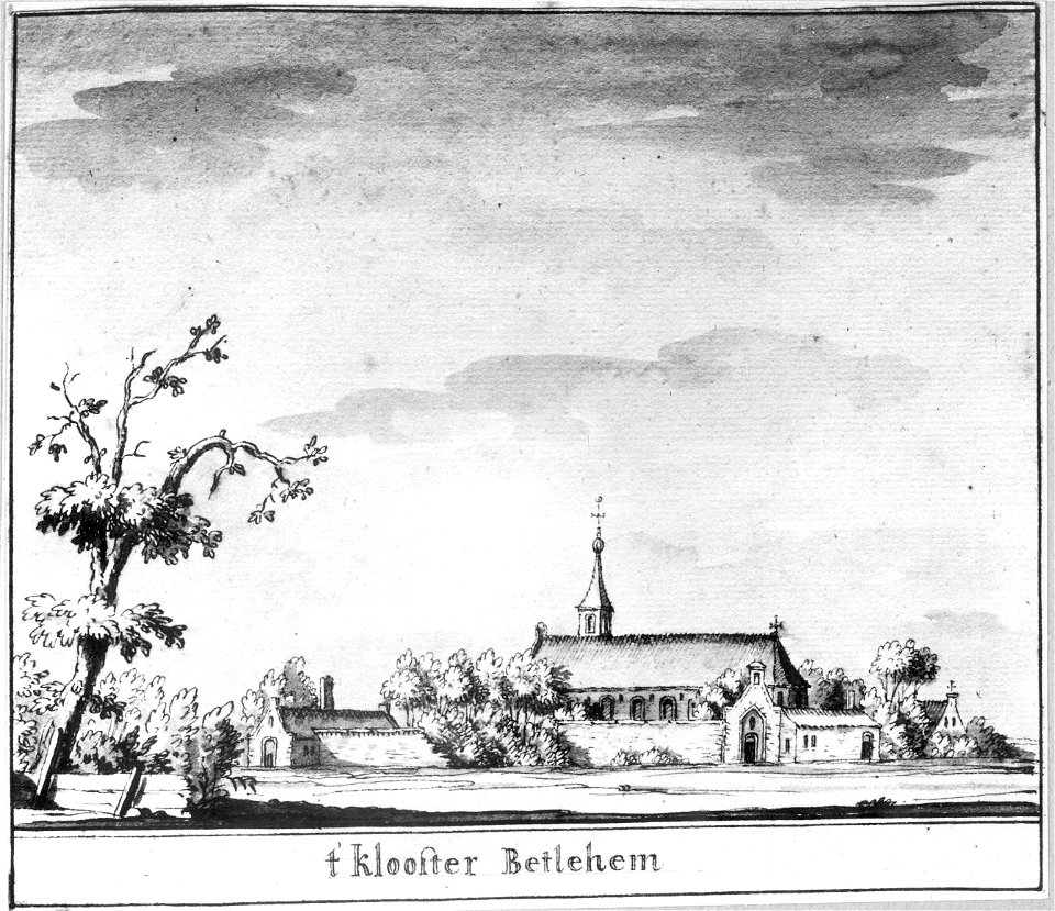 HUA-37717-Gezicht op het klooster Bethlehem te Utrecht