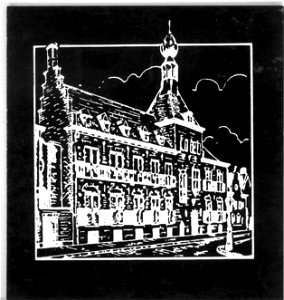 HUA-37251-Gezicht op de voorgevel van het gebouw van de Openbare Leeszaal Voetiusstraat 2 te Utrecht uit het zuidwesten