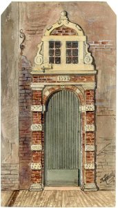 HUA-38580-Afbeelding van het toegangspoortje uit 1623 tot de huizen Herenstraat 29 31 Herenhofje te Utrecht