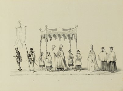 HUA-32613-Tiende gedeelte van de maskerade van de studenten van de Utrechtse hogeschool op 17 juni 1846 voorstellende de intocht van prins Philips II in Utrecht