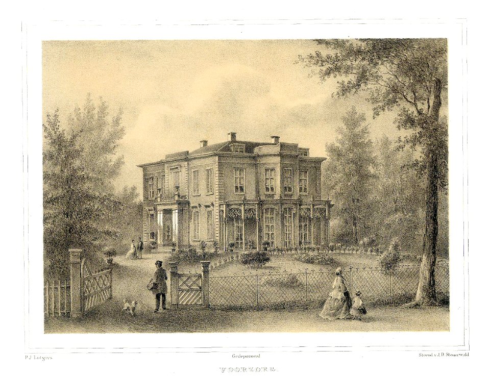 HUA-37947-Gezicht op het huis Voorzorg vanaf de Catharijnesingel te Utrecht