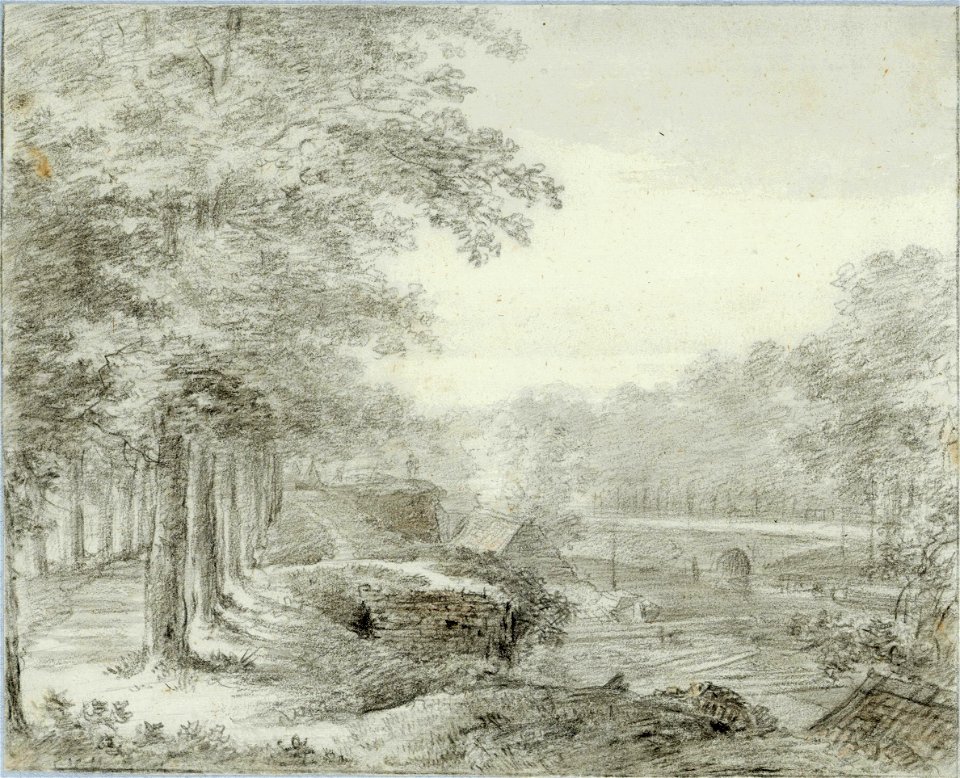 HUA-36742-Gezicht bovenop de stadswal te Utrecht uit het oosten met rechts de stadsbuitengracht en de singel met de uitmoding van de Oosterstroom in het midden 