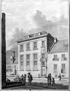 HUA-38052-Gezicht op het Anatomisch Instituut aan de Lange Nieuwstraat te Utrecht met de beide buurhuizen