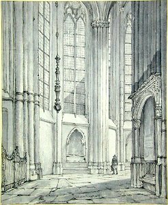 HUA-825756-Interieur van de Domkerk Domplein te Utrecht kooromgang