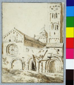 HUA-37278-Gezicht op een gedeelte van de Mariakerk te Utrecht uit het zuidwesten