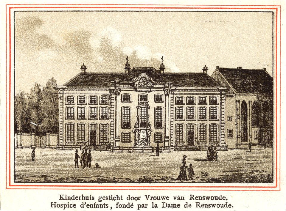 HUA-38530-Gezicht op de voorgevel van de Fundatie van de Vrijvrouwe van Renswoude en de kapel van het voormalige St Agnietenklooster aan de Agnietenstraat te Ut