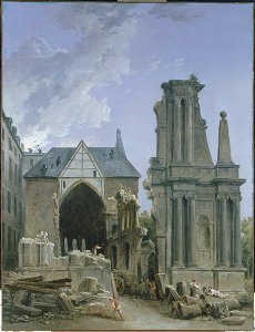 Hubert Robert - L'Eglise des Feuillants en démolition - P364 - Musée Carnavalet. Free illustration for personal and commercial use.