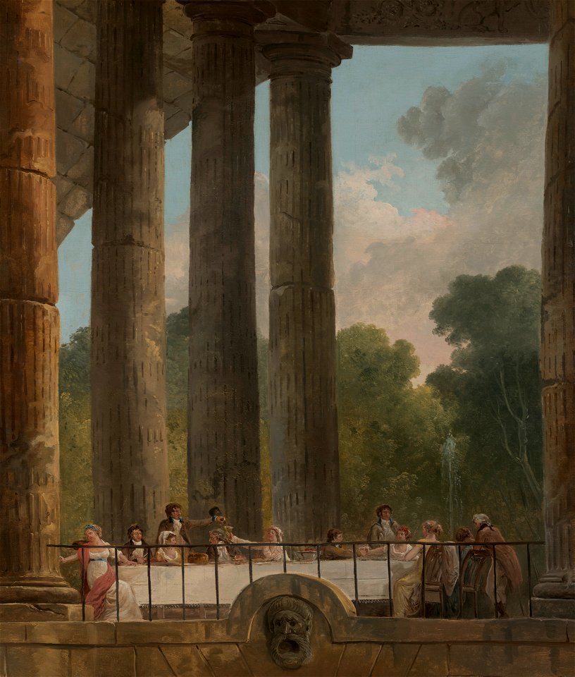 Hubert Robert - A Banquet in the Ruins of a Temple - ILE1981.9.8 - Yale University Art Gallery
