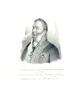 HUA-39262-Portret van JM baron van Tuyll van Serooskerken van Vleuten geboren 1771 gouverneur van de provincie Utrecht 1814 1828 overleden 1843 Borstbeeld links