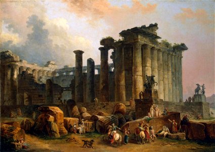 Hubert Robert - Ruins of a Doric Temple