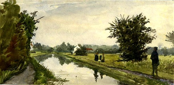 HUA-39439-Gezicht op het landschap rond het Zwarte Water buiten de stad Utrecht