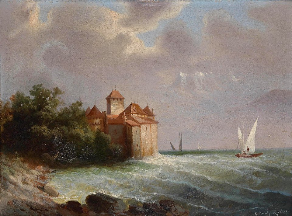 Hubert Sattler - Blick auf Schloss Chillon am Genfersee