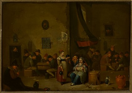 Hubert van Ravesteyn - Genre scene in a tavern - M.Ob.2284 MNW - National Museum in Warsaw
