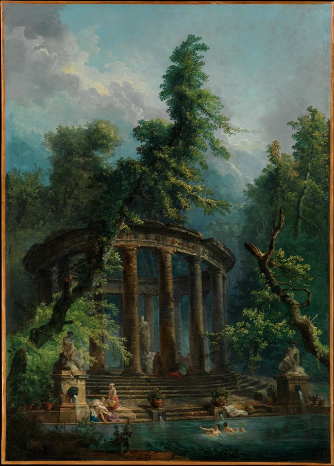 Hubert Robert - The Bathing Pool