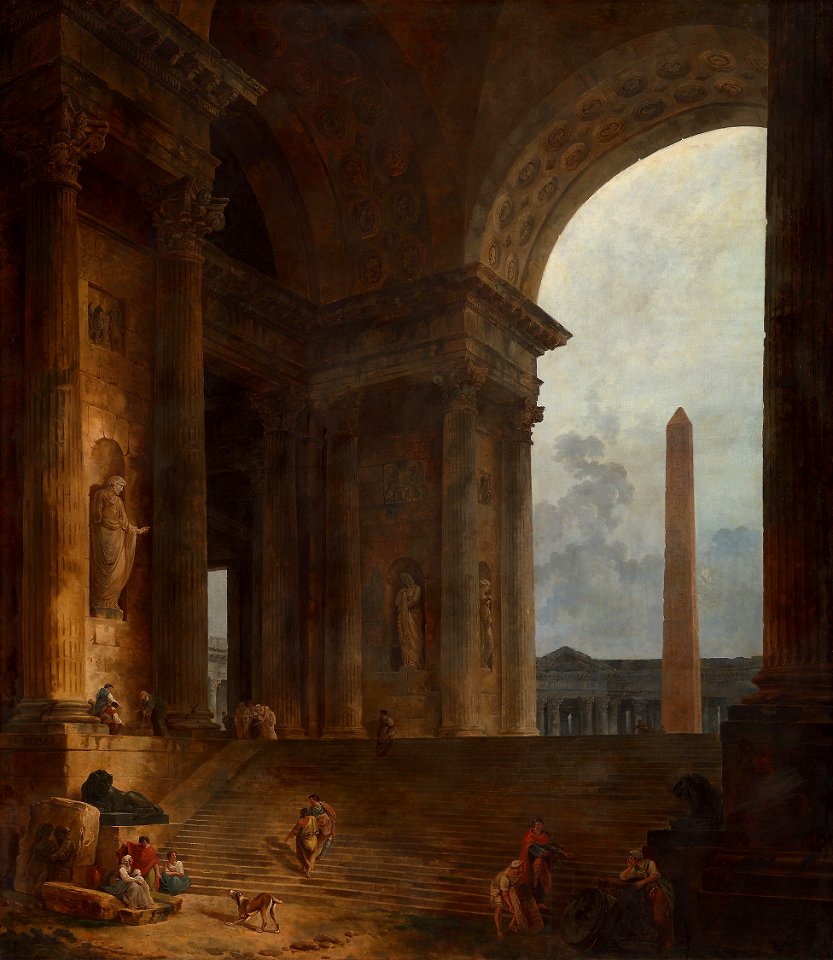 Hubert Robert - The Obelisk - 1900.383 - Art Institute of Chicago