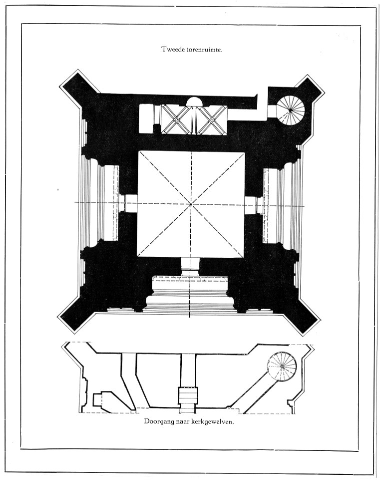 HUA-6257-Plattegrond van de tweede geleding van de Cuneratoren te Rhenen