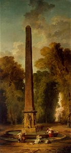 Hubert Robert - Landscape with an Obelisk
