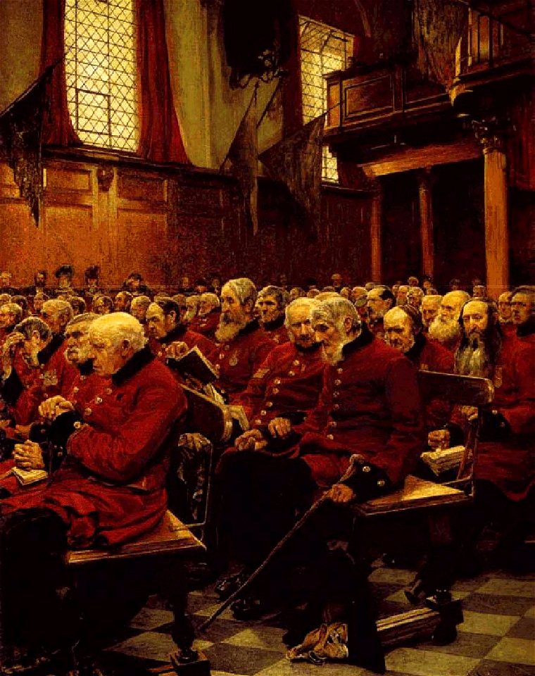 Hubert von Herkomer 1875 - The last Muster