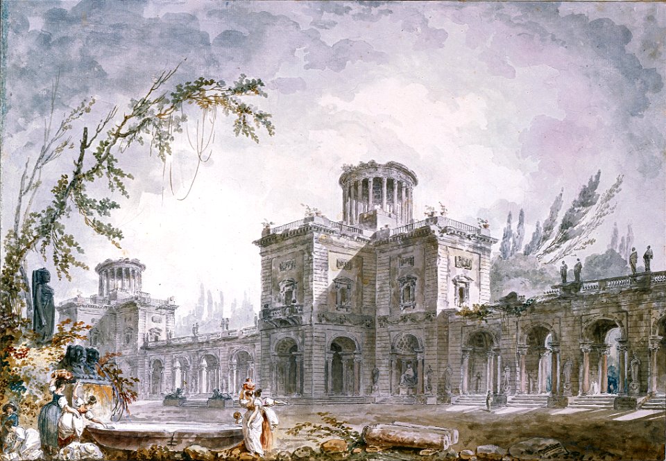 Hubert Robert - Architectural Fantasy, 1760 - Google Art Project