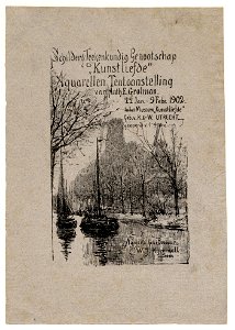 HUA-39430-Gezicht vanaf de Catharijnebrug over de Catharijnesingel te Utrecht met op de achtergrond de contouren van de molens op het Paardenveld uit het zuiden