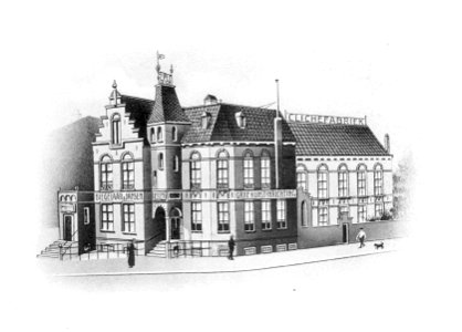 HUA-38158-Afbeelding van de voor en zijgevels van het voormalige kantoor van de Levensverzekeringsmaatschappij Piëtas Burgstraat 66 te UtrechtNB Het adres Burgs