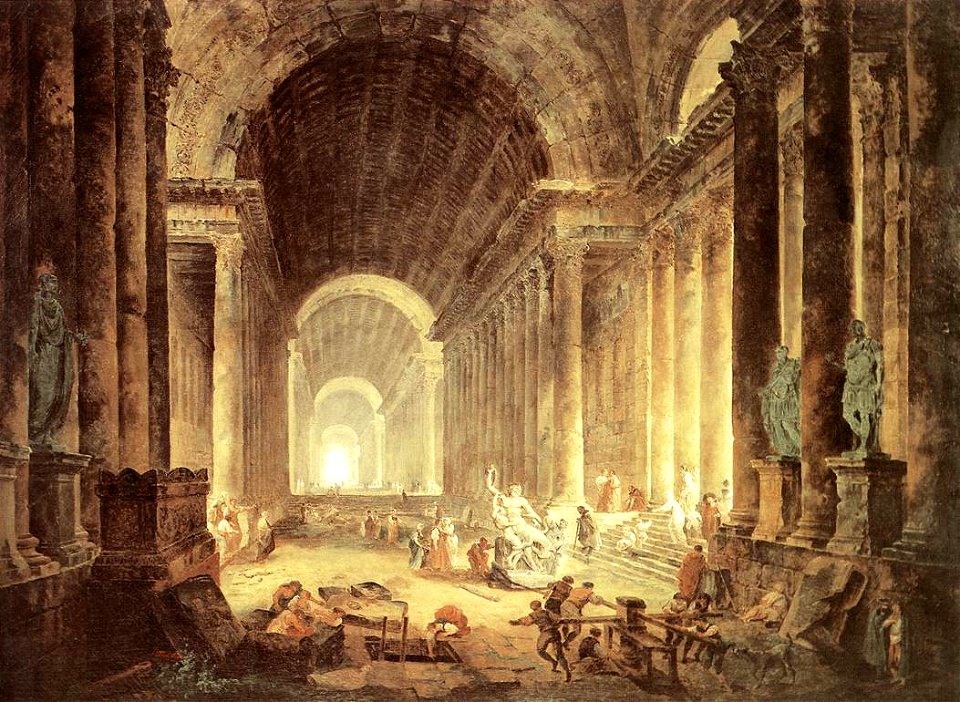 Hubert Robert - The Finding of the Laocoön - WGA19588