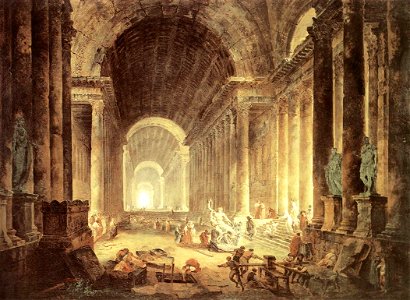 Hubert Robert - The Finding of the Laocoön - WGA19588