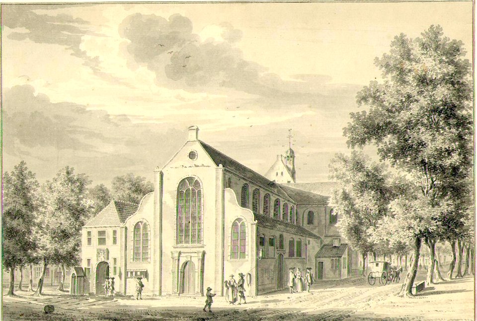 HUA-38511-Gezicht op de Janskerk op het Janskerkhof te Utrecht uit het zuidwesten