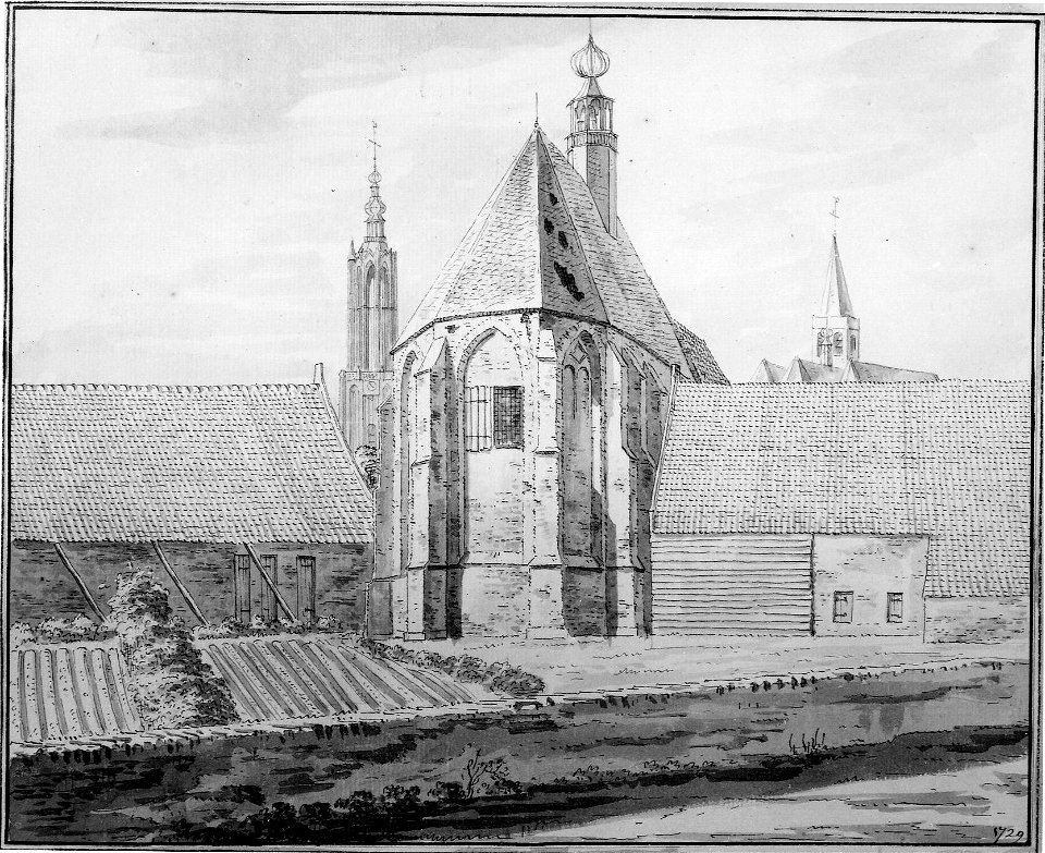 HUA-6116-Gezicht op de St Janskerk aan het Sint Janskerkhof te Amersfoort