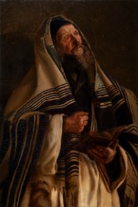 Hubert Herkomer - Herkomer-97896new - A Rabbi at prayer. Free illustration for personal and commercial use.