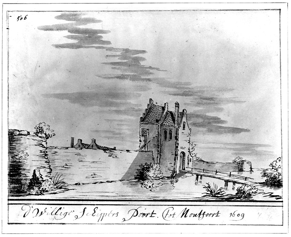 HUA-6418-Gezicht op de Willeskopperpoort te Montfoort
