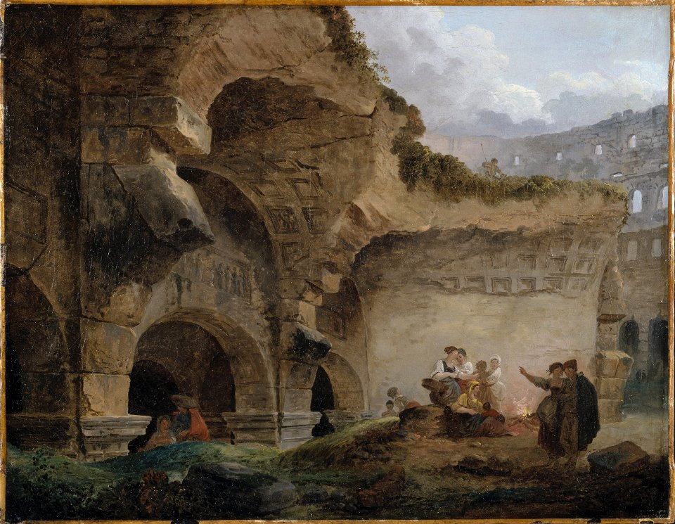 Hubert Robert - Washerwomen in the Ruins of the Colosseum - Google Art Project