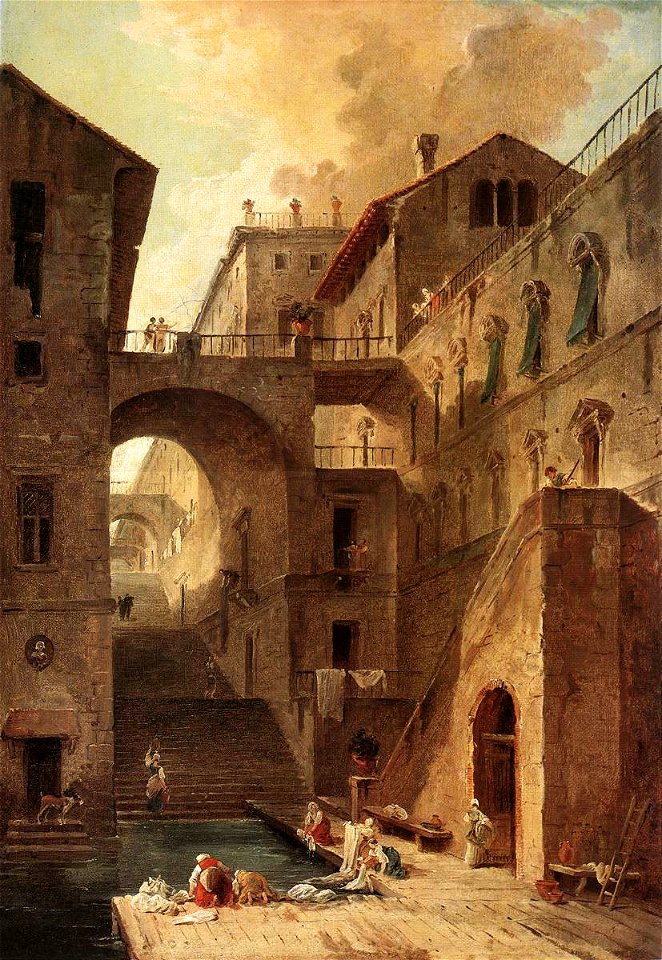 Hubert Robert - Washerwomen - WGA19605