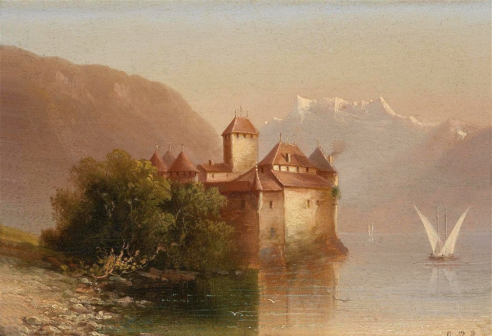 Hubert Sattler - Blick auf Schloss Chillon