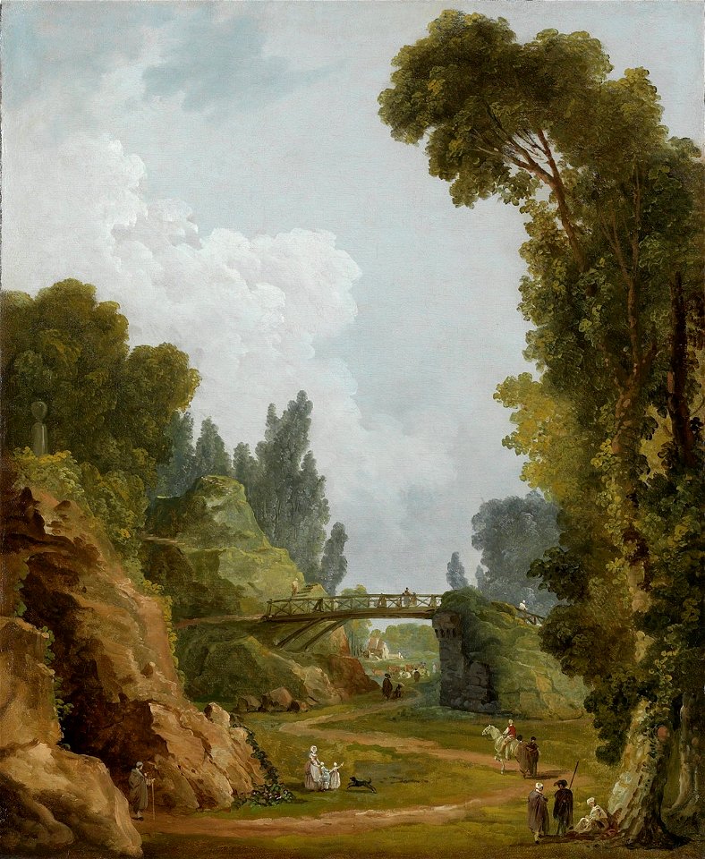 Hubert Robert - The Rustic Bridge, Château de Méréville, France - 33.14 - Minneapolis Institute of Arts