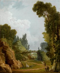 Hubert Robert - The Rustic Bridge, Château de Méréville, France - 33.14 - Minneapolis Institute of Arts