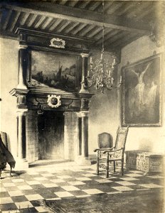 HUA-404491-Interieur van de consistoriekamer in de voormalige kapittelzaal van de Pieterskerk Pieterskerkhof te Utrecht