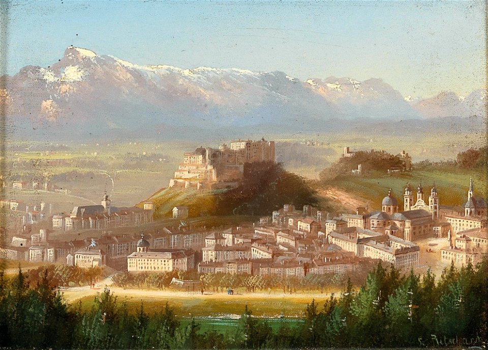 Hubert Sattler - Ansicht von Salzburg