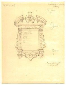 HUA-39885-Afbeelding van het grafmonument van de kanunnik Valerius van Kuyck † 1612 in de kapel van bisschop Frederick van Sierck in de Domkerk te Utrecht