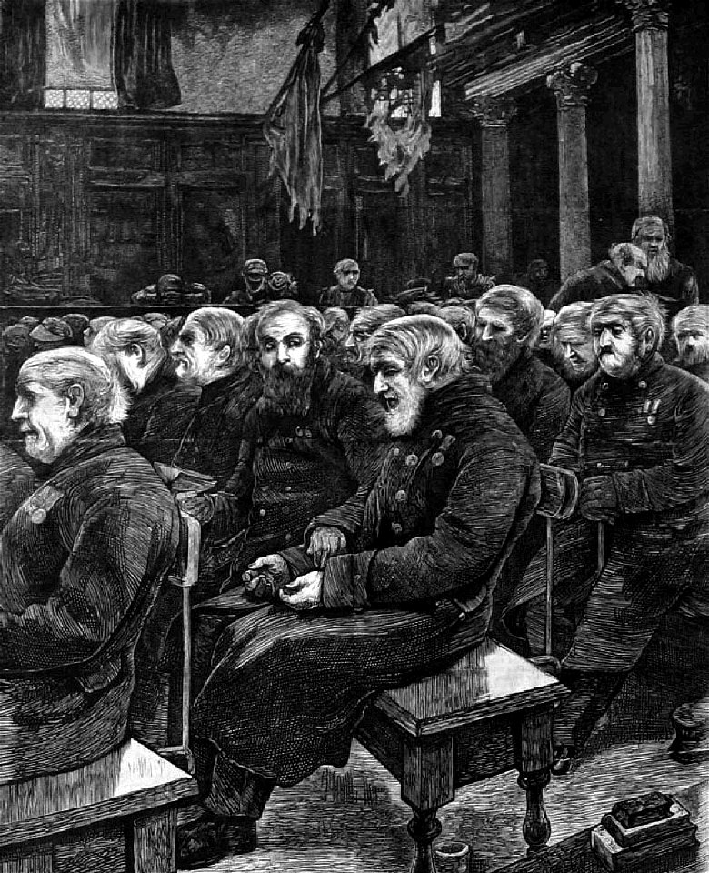 Hubert von Herkomer 1871 - Sunday at the Chelsea Hospital (The Graphic)