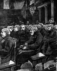 Hubert von Herkomer 1871 - Sunday at the Chelsea Hospital (The Graphic)