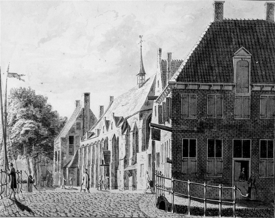 HUA-6131-Gezicht op het St Pieters en Bloklandsgasthuis Westsingel te Amersfoort