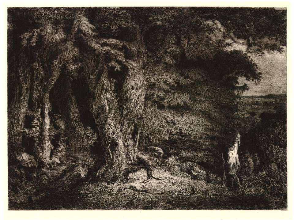 Huet - Entrée de forêt, or le fourré, 1872,0113.469