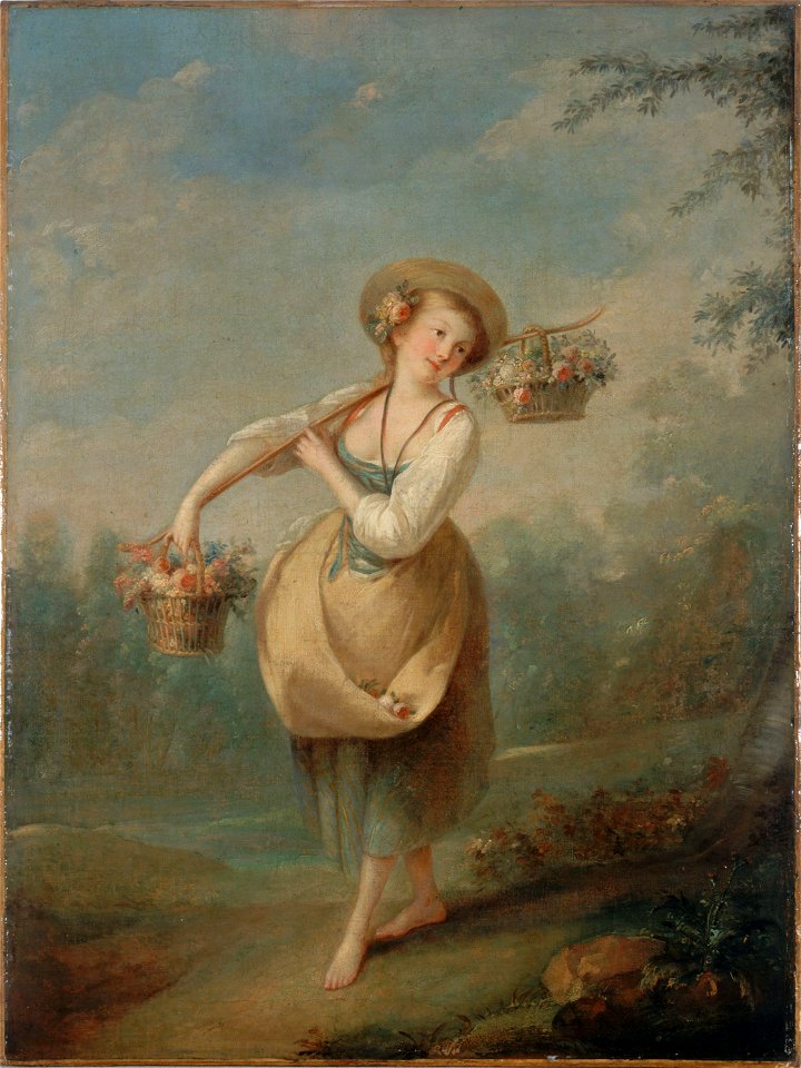 Huet, Jean-Baptiste (dit l'Ancien) - La Bouquetière - J 68 - Musée Cognacq-Jay