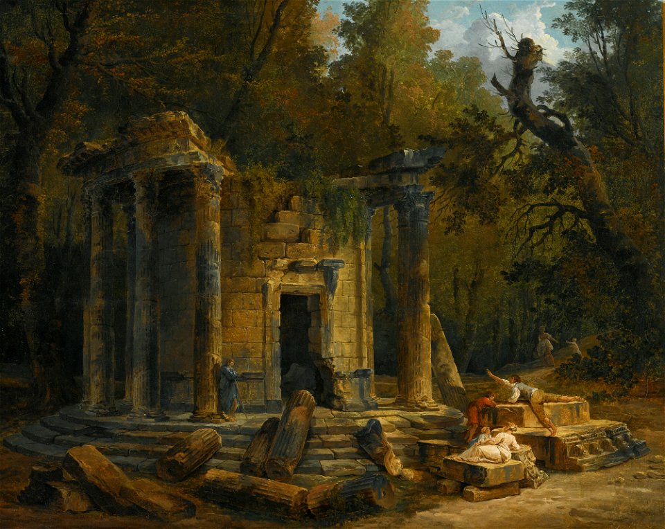 HUBERT ROBERT TEMPLE OF PHILOSOPHY AT ERMENONVILLE