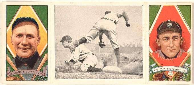Hugh Jennings-Tyrus Cobb, Detroit Tigers, baseball card portrait LCCN2008678478