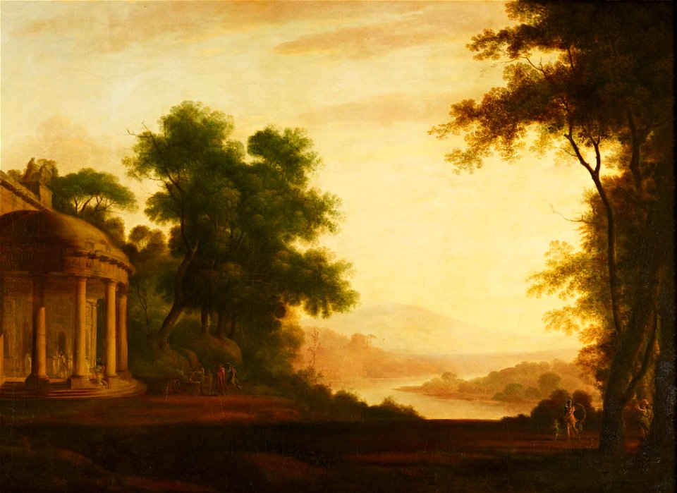 Hugh Primrose Dean (c.1730-1784) - Classical Landscape with an Offering - RCIN 404354 - Royal Collection