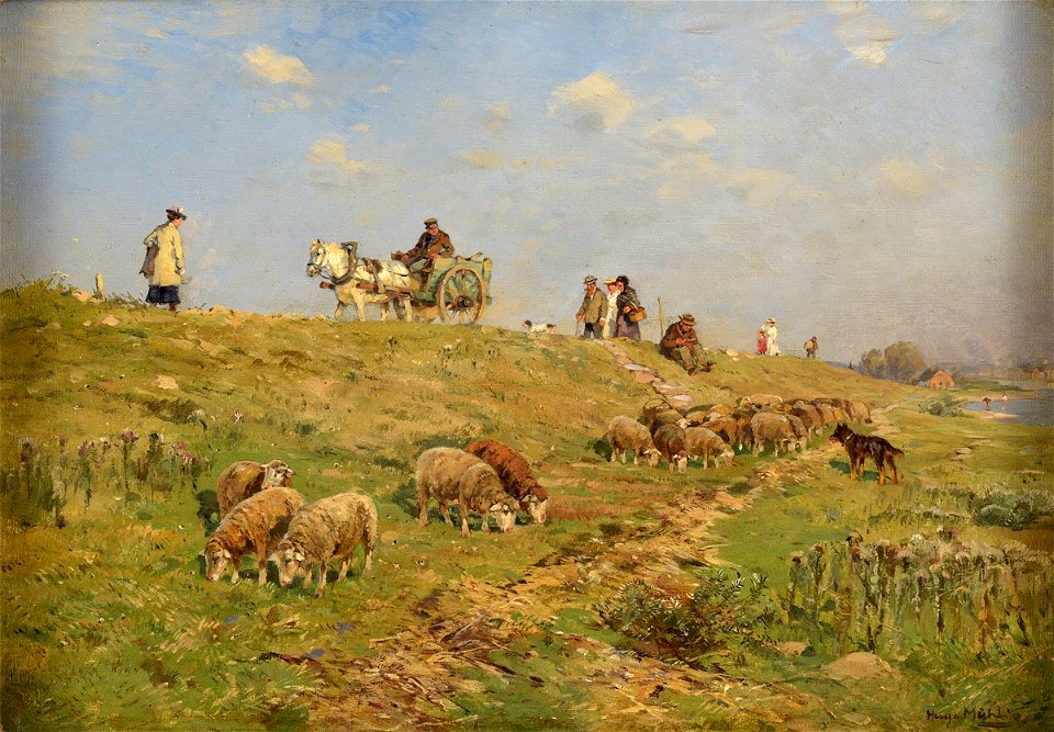 Hugo Mühlig Am alten Rheindamm bei Oberkassel
