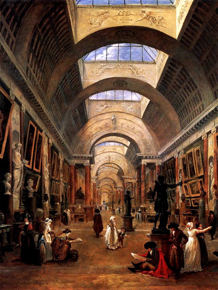 Hubert Robert - Design for the Grande Galerie in the Louvre (detail) - WGA19591