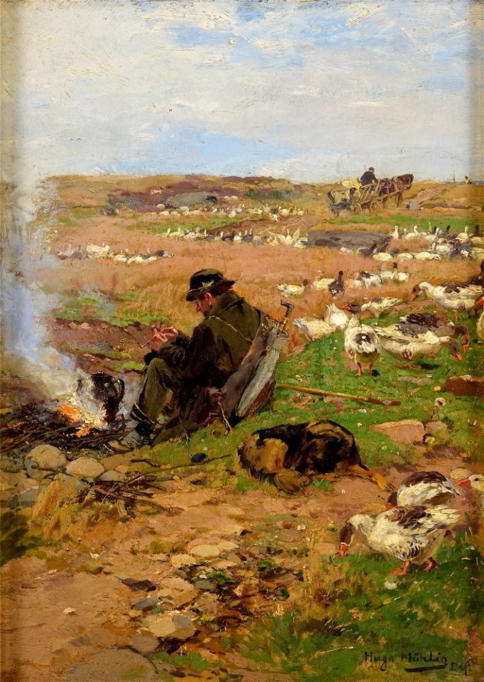 Hugo Mühlig Hessischer Gänsehirt